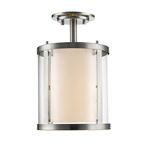 Willow - 3 Light Semi-Flush Mount in Utilitarian Style - 9 Inches Wide by 14 Inches High - 464560