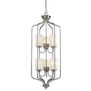 Cardinal - 6 Light Pendant in Fusion Style - 15 Inches Wide by 40.25 Inches High
