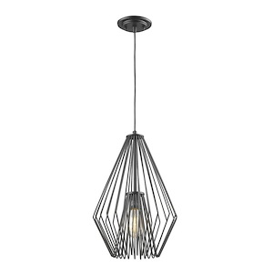 Quintus - 1 Light Mini Pendant in Modern Style - 12.25 Inches Wide by 18.5 Inches High - 495462