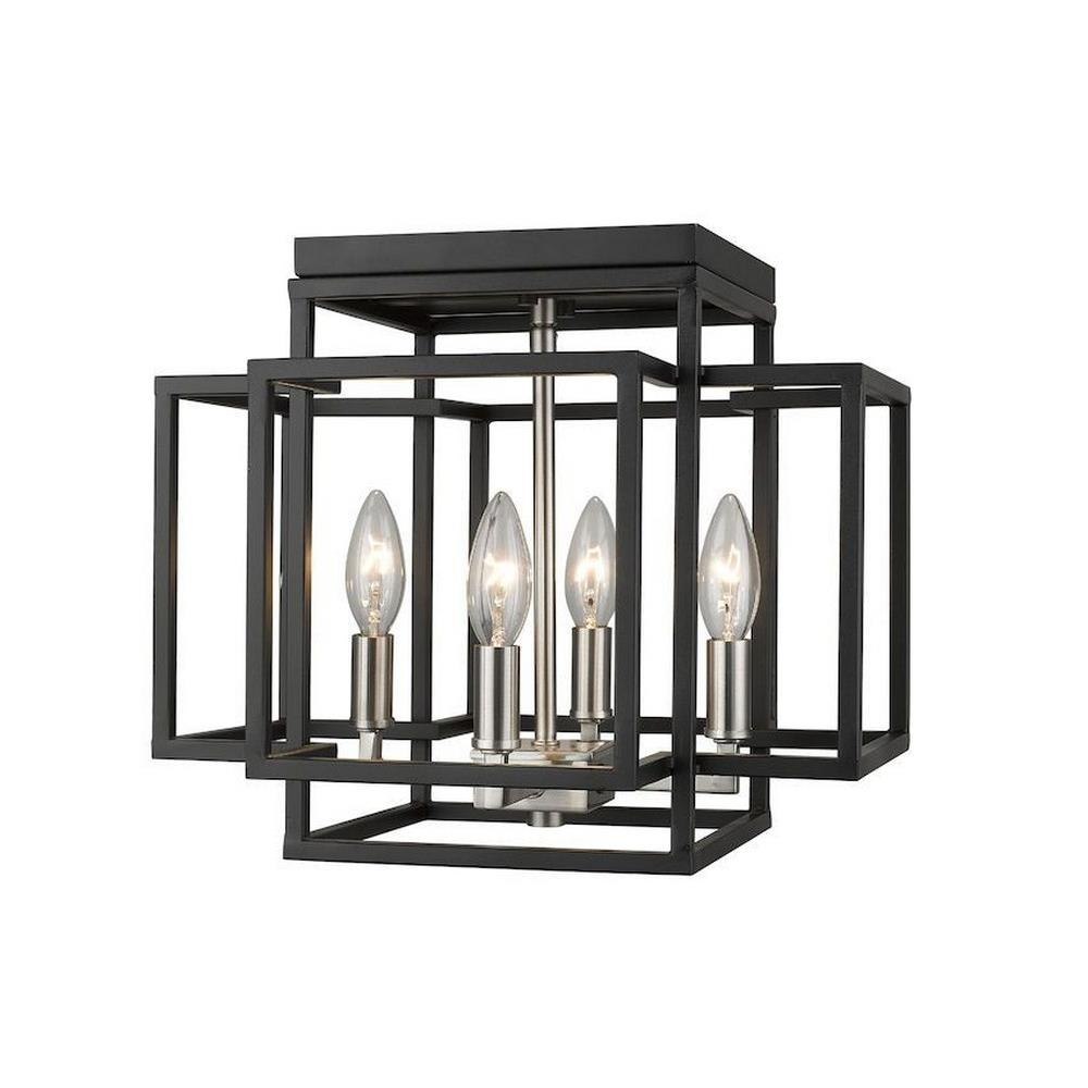 Titania - 4 Light Flush Mount in Transitional Style - 14 Inches Wide by 12 Inches High