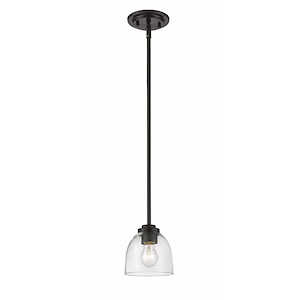 Ashton - 1 Light Mini Pendant in Fusion Style - 6 Inches Wide by 5 Inches High - 746917