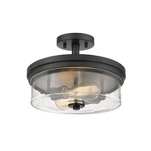 Bohin - 2 Light Semi-Flush Mount in Art Moderne Style - 13 Inches Wide by 9.75 Inches High - 746982