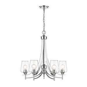 Joliet - 5 Light Chandelier In Modern Style-26 Inches Tall and 25 Inches Wide - 1113109