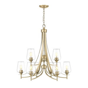 Joliet - 9 Light Chandelier-31.5 Inch Tall and 31 Inch Wide - 1397079