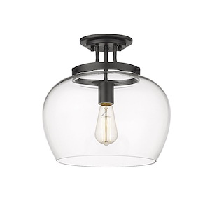 Joliet - 1 Light Semi-Flush Mount In Modern Style-12.5 Inches Tall and 13 Inches Wide - 1113107