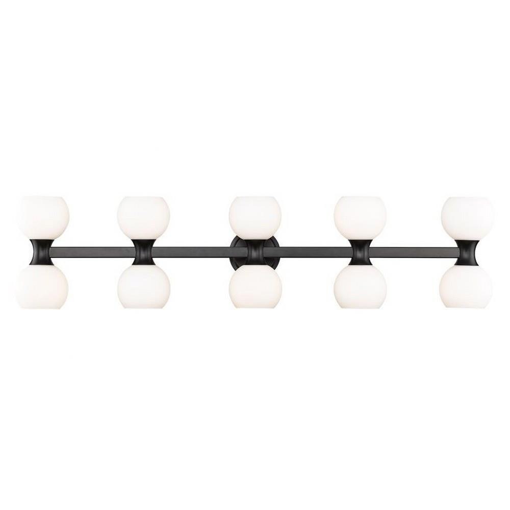 Artemis☆ Z-Lite Artemis 6.5-in 10-Light Matte Black Mid-century
