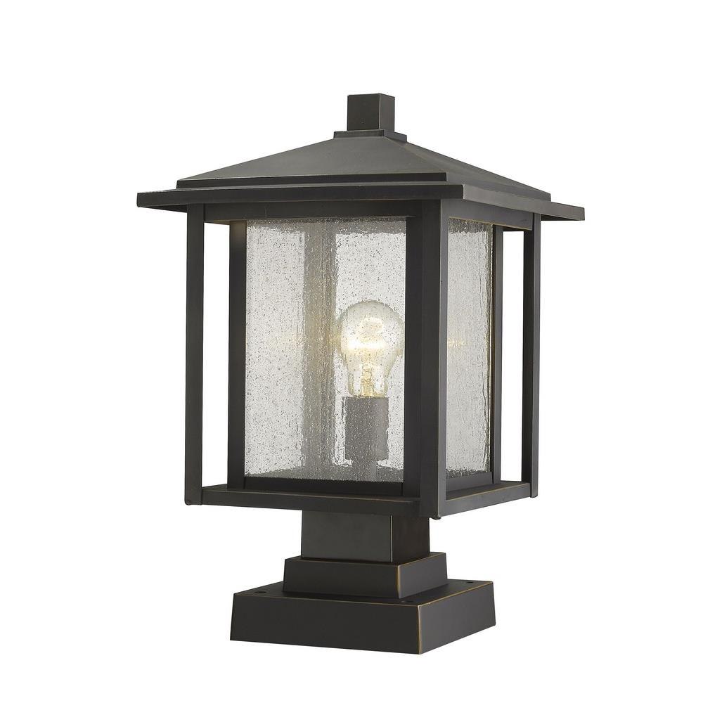Z-Lite Aspen 100-Watt 16.25-in Black Modern/Contemporary Post Light Z-Lite Aspen 100-Watt 16.25-in Black Modern/Contemporary Post Light