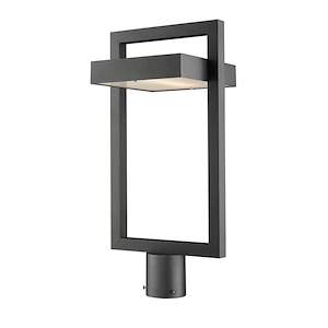 Luttrel - 12W 1 LED Outdoor Post Mount Lantern in Contemporary Style - 10.5 Inches Wide by 21.63 Inches High