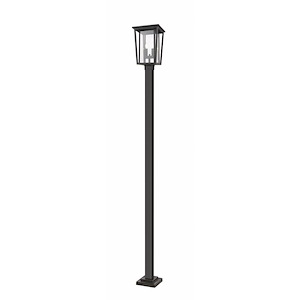 Seoul - 2 Light Outdoor Post Mount Lantern in Craftsman Style - 11.25 Inches Wide by 20.75 Inches High - 1222970