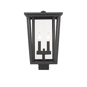 Seoul - 2 Light Outdoor Post Mount Lantern in Craftsman Style - 11.25 Inches Wide by 20.75 Inches High - 856886