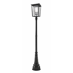 Seoul - 3 Light Outdoor Post Mount Lantern in Craftsman Style - 14.25 Inches Wide by 105.5 Inches High - 1222635