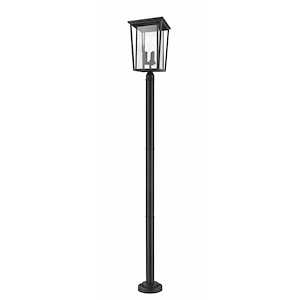 Seoul - 3 Light Outdoor Post Mount Lantern in Craftsman Style - 14 Inches Wide by 97.25 Inches High - 856990