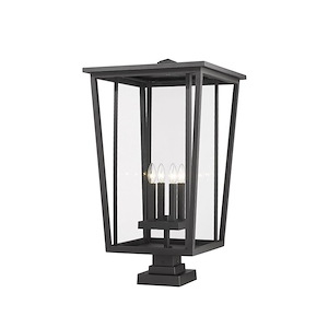 Seoul - 4 Light Outdoor Pier Mount In Craftsman Style-32 Inches Tall and 18 Inches Wide - 1113145