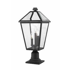 Talbot - 3 Light Outdoor Pier Mount Light In Transitional Style-22 Inches Tall and 10 Inches Wide - 1093857