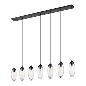 Arden - 7 Light Linear Chandelier-12 Inches Tall and 4.75 Inches Wide - 1332936