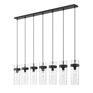Fontaine - 7 Light Linear Chandelier-15 Inch Tall and 5.25 Inch Wide - 1365434