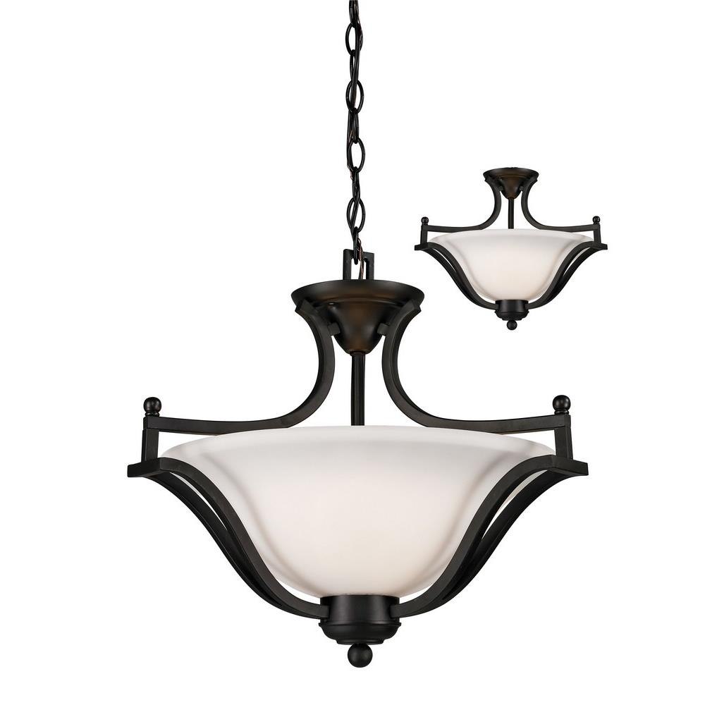 Lagoon - 3 Light Pendant in Spanish Style - 19.5 Inches Wide by 15 Inches  High