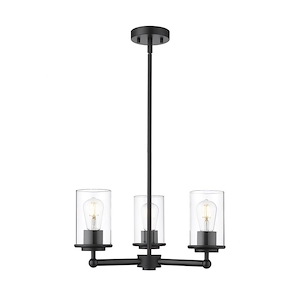 Thayer - 3 Light Chandelier In Modern Style-9.25 Inches Tall and 19 Inches Wide - 1325465