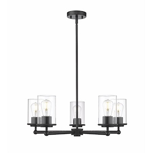 Thayer - 5 Light Chandelier In Modern Style-9.25 Inches Tall and 26 Inches Wide - 1325468