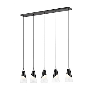 Aimie  - 5 Light Linear Chandelier-13.25 Inch Tall and 6 Inch Wide - 1374929