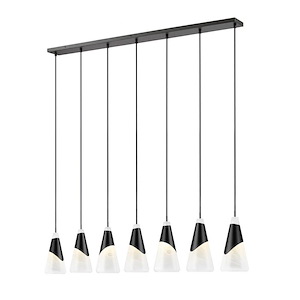 Aimie  - 7 Light Linear Chandelier-15.75 Inch Tall and 7 Inch Wide - 1374937